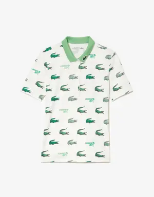 Women’s Lacoste Golf Crocodile Print Polo Shirt