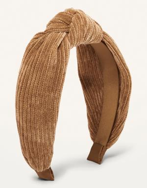 Fabric-Covered Headband For Women brown