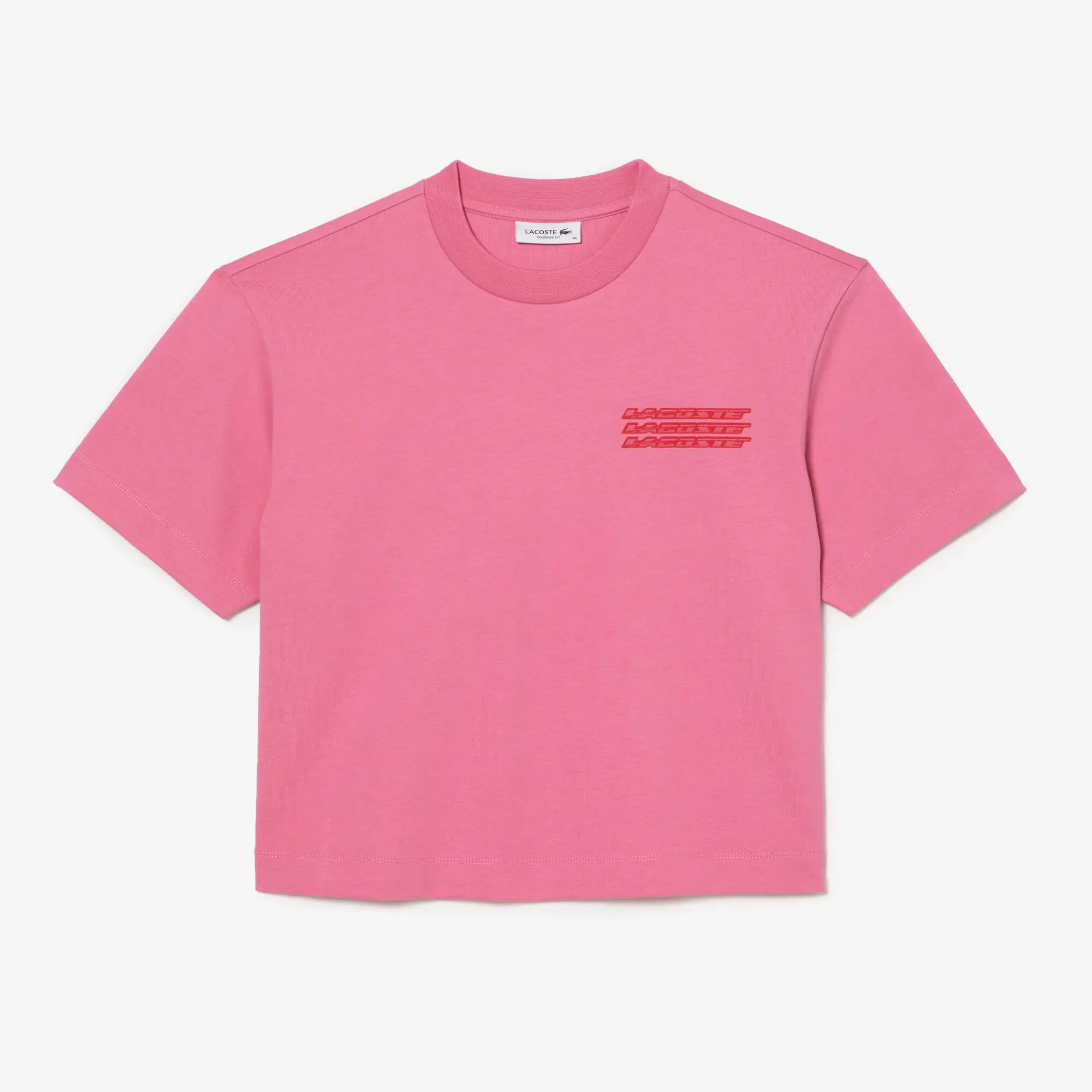 Lacoste Women’s Lacoste Oversized Cotton Jersey T-shirt. 2