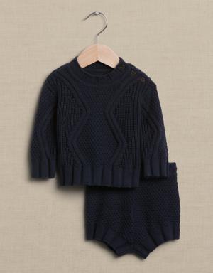 Tavati Sweater & Short Set for Baby blue