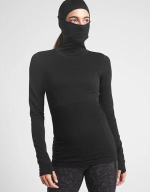 Flurry Balaclava Rib Mix Solid black