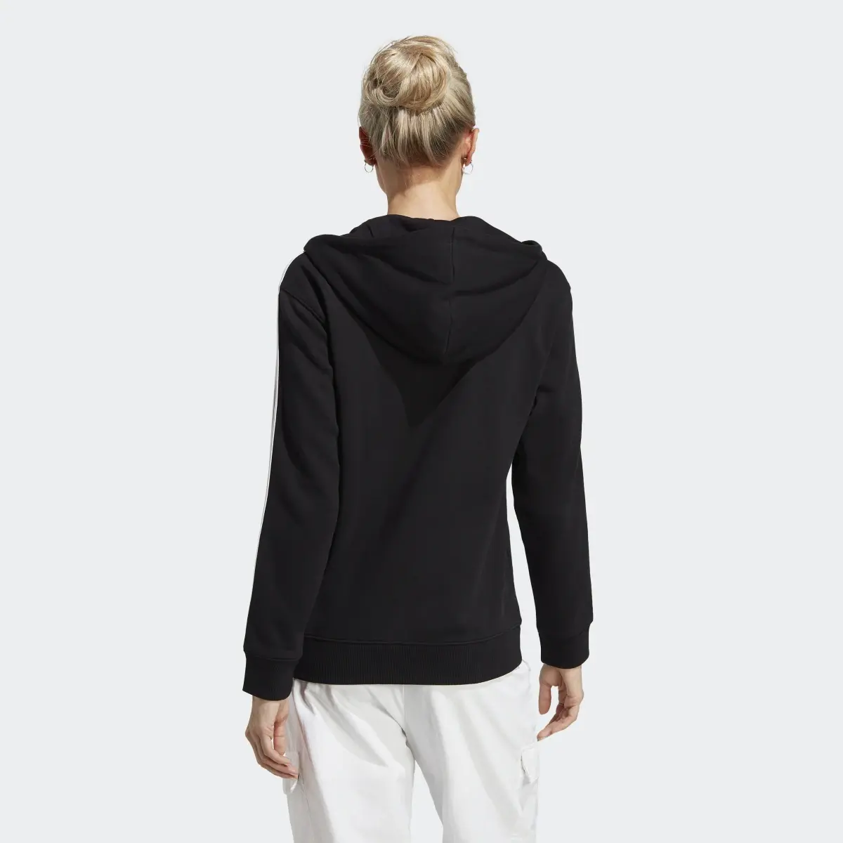 Adidas Veste à capuche entièrement zippée en molleton à coupe standard Essentials 3-Stripes. 3