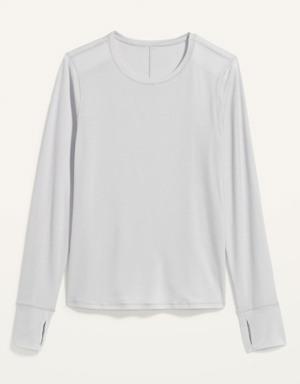 UltraBase Merino Wool Long-Sleeve Base Layer T-Shirt for Women gray