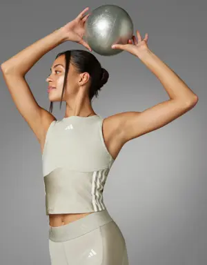 Adidas Hyperglam Shine Training Crop Tank Top. 3 Adidas Hyperglam Shine Training Crop Tank Top. 3