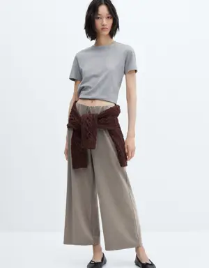 Mango Knitted culotte trousers