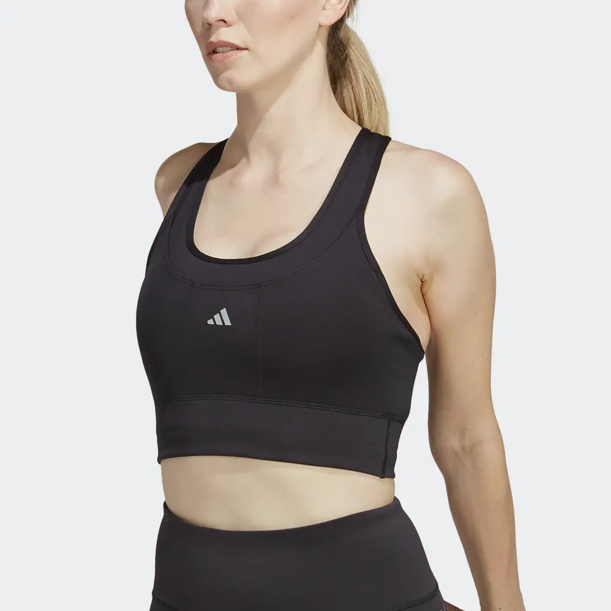 Adidas Brassière de running à poches Maintien moyen. 1