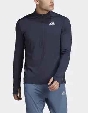 Adidas T-shirt adidas Own The Run 1/2 Zip Long Sleeve
