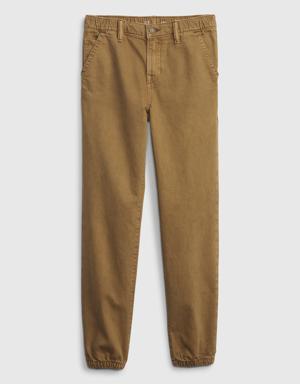 Kids Denim Joggers brown