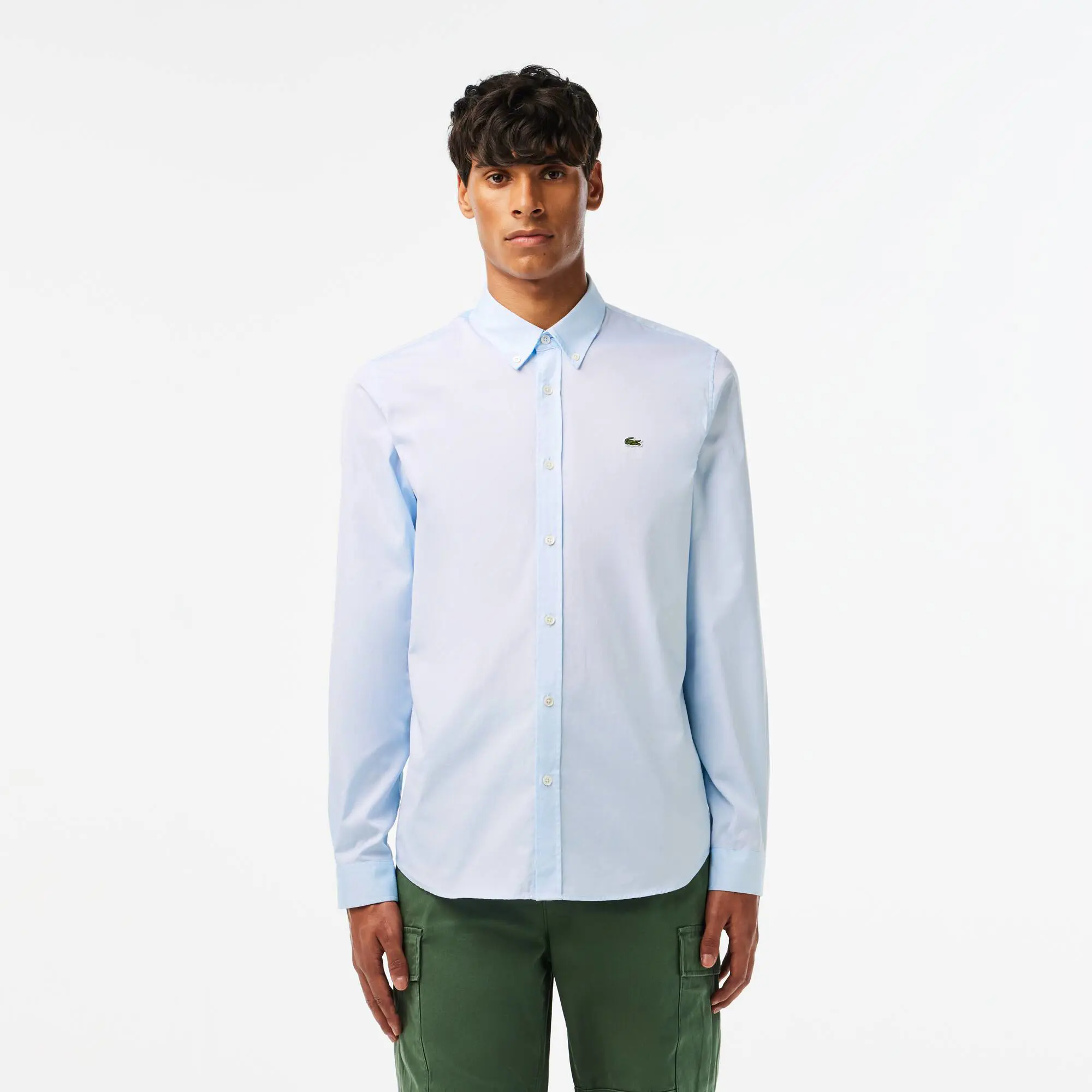 Lacoste Men’s Slim Fit Premium Cotton Shirt. 1