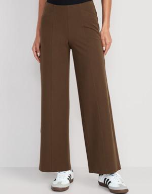 High-Waisted Pull-On Pixie Wide-Leg Pants for Women brown