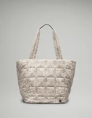 Quilted Grid Tote Bag 26L