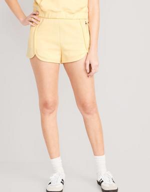 Old Navy High-Waisted Dynamic Fleece Shorts -- 3-inch inseam yellow