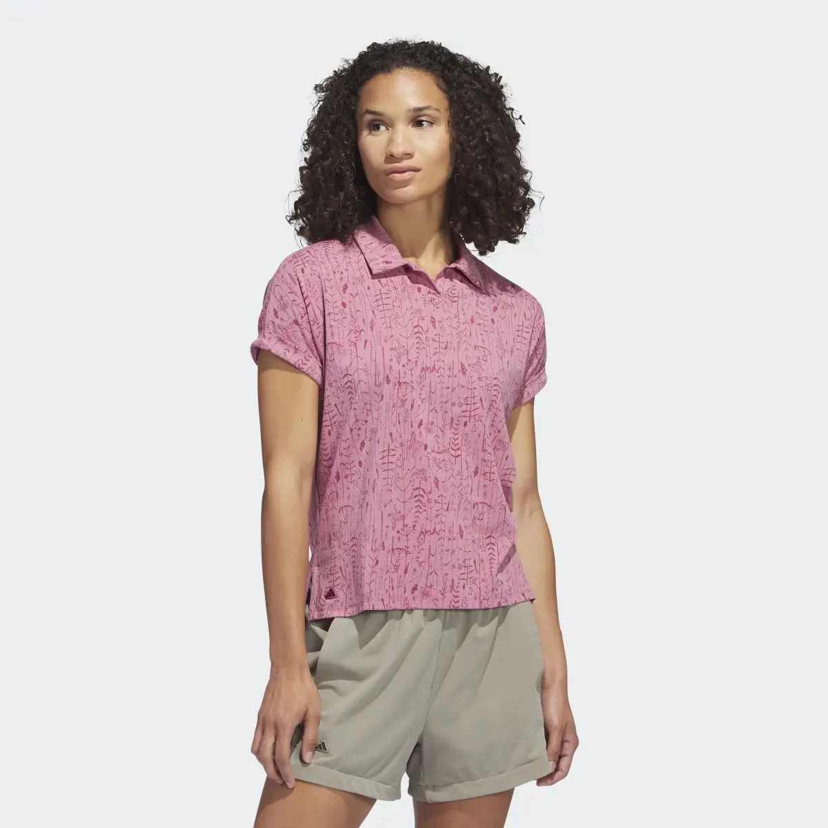 Adidas Go-To Printed Golf Polo Shirt. 2