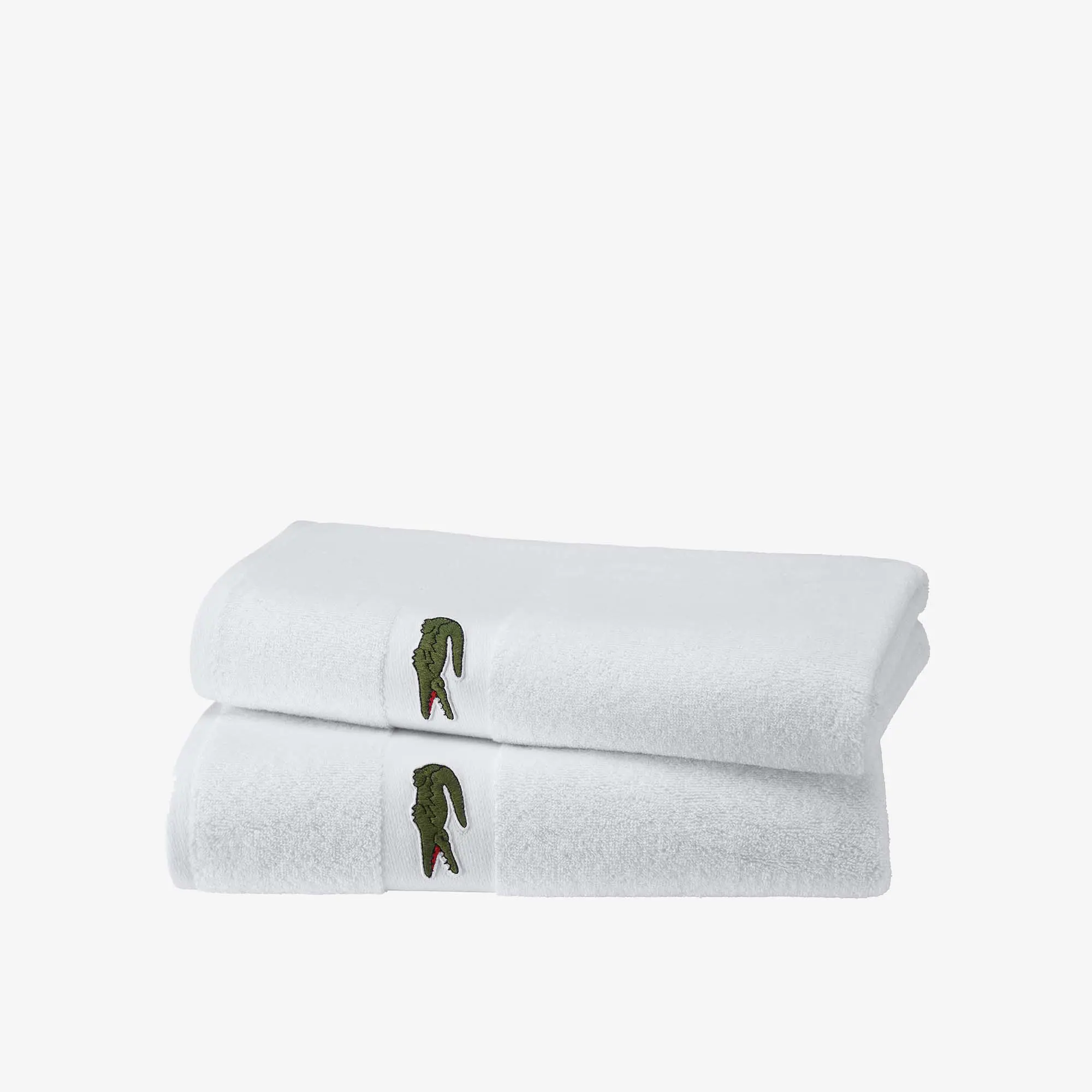 Lacoste Contrast Band Cotton L Casual Towel. 1