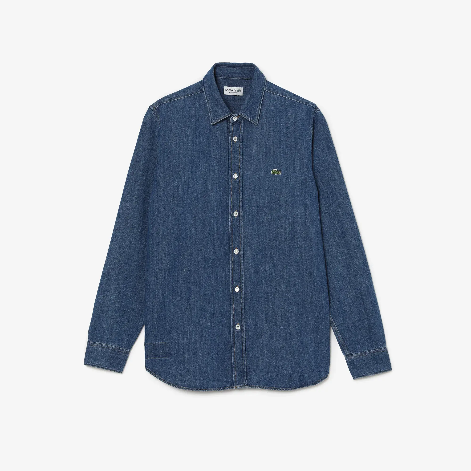 Lacoste Men's Regular Fit Organic Cotton Denim Shirt. 2