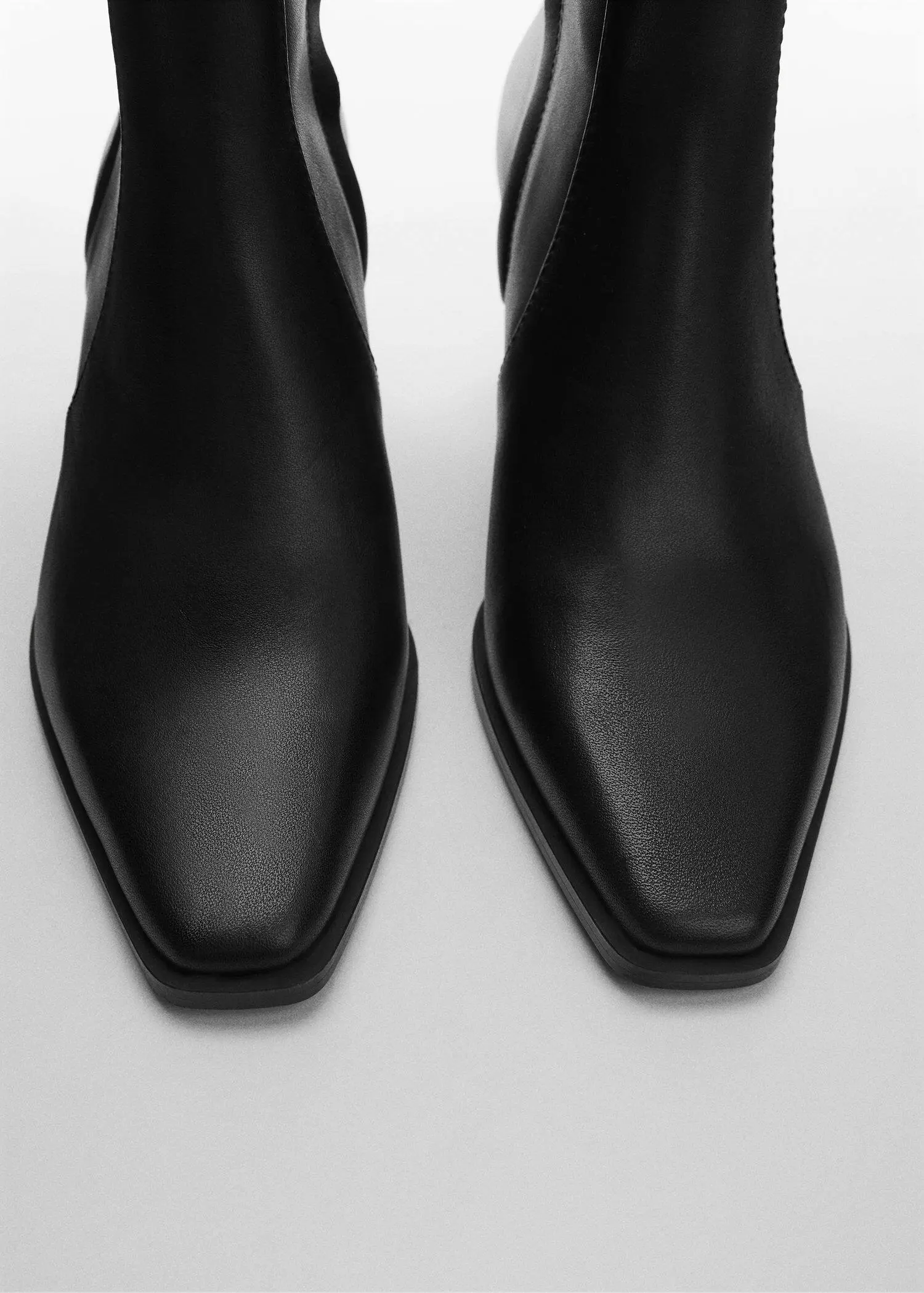 Mango Heel leather ankle boot. 3