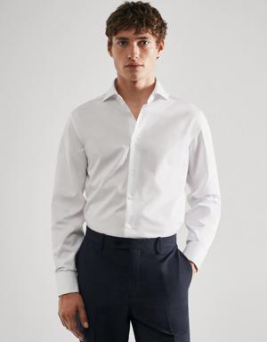 Regular-fit suit shirt with cufflinks