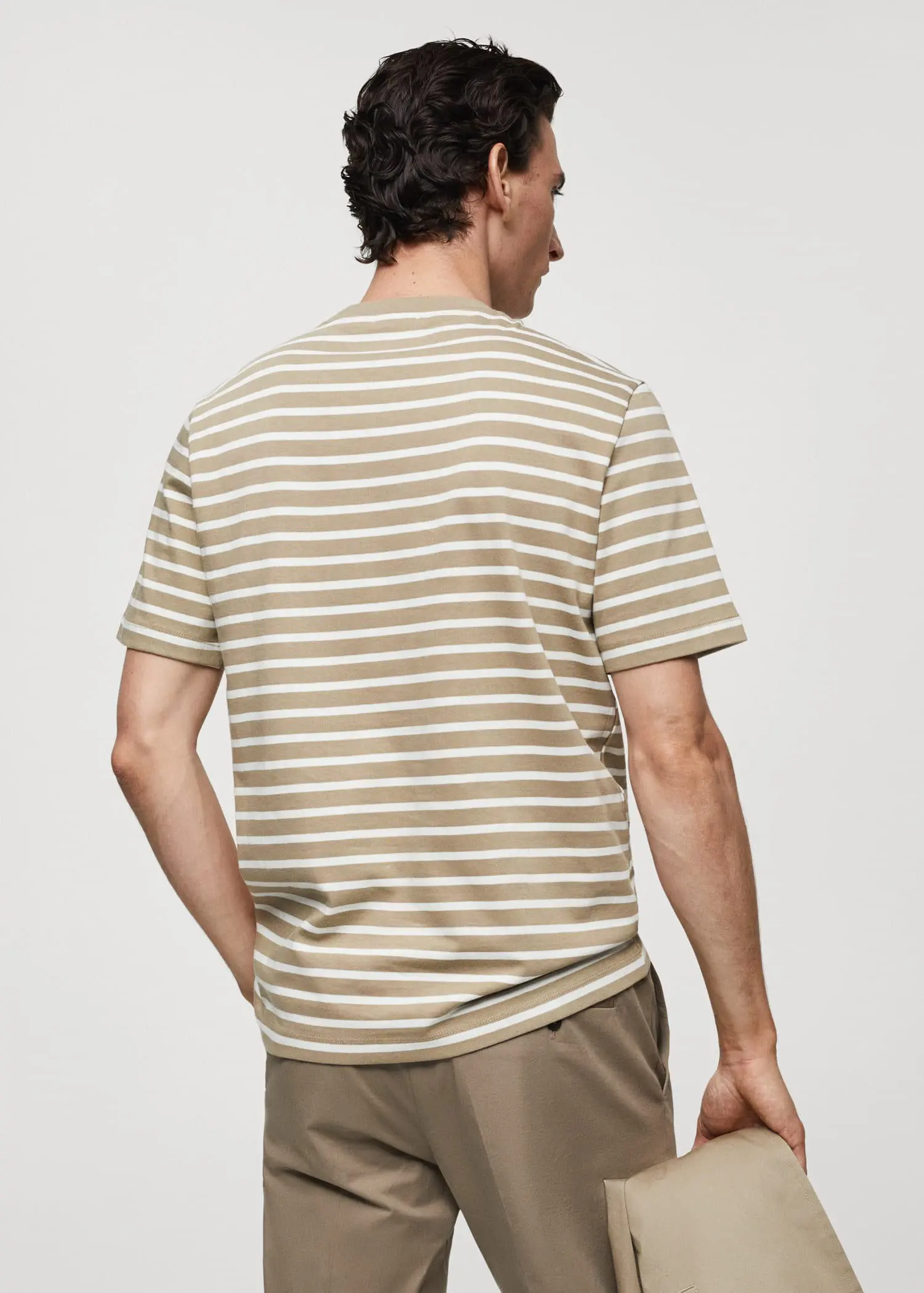 Mango Striped cotton T-shirt. 3