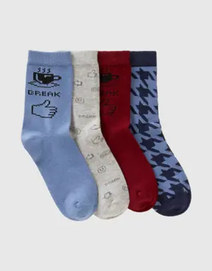 jacquard socks set