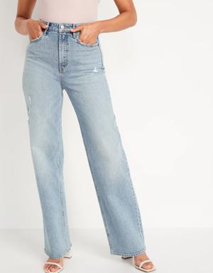 Extra High-Waisted Wide-Leg Jeans blue