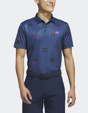 Allover-Print Golf Polo Shirt