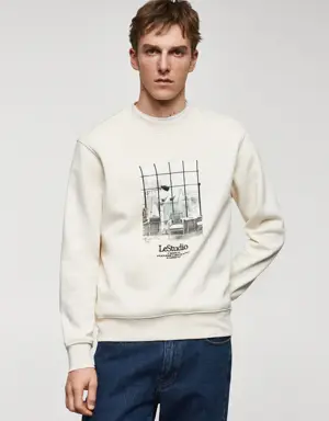 Resim baskılı sweatshirt