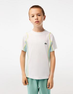 Erkek Çocuk Renk Bloklu Beyaz T-Shirt