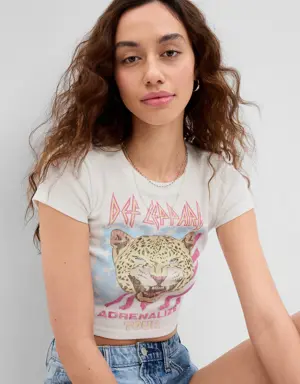 PROJECT GAP Cropped Graphic T-Shirt white