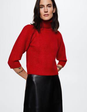Pull-over maille col roulé