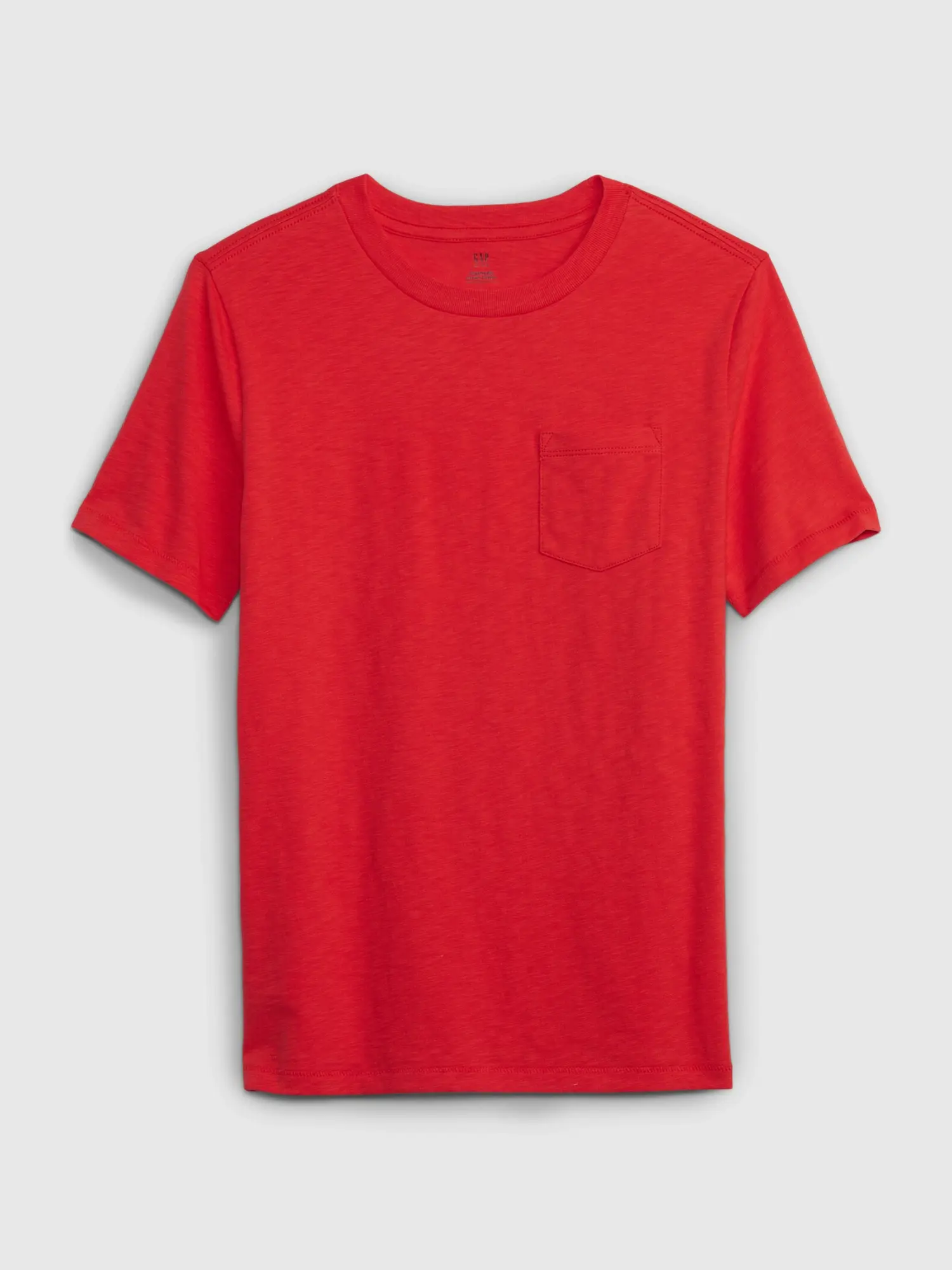 Gap Kids 100% Organic Cotton Pocket T-Shirt red. 1