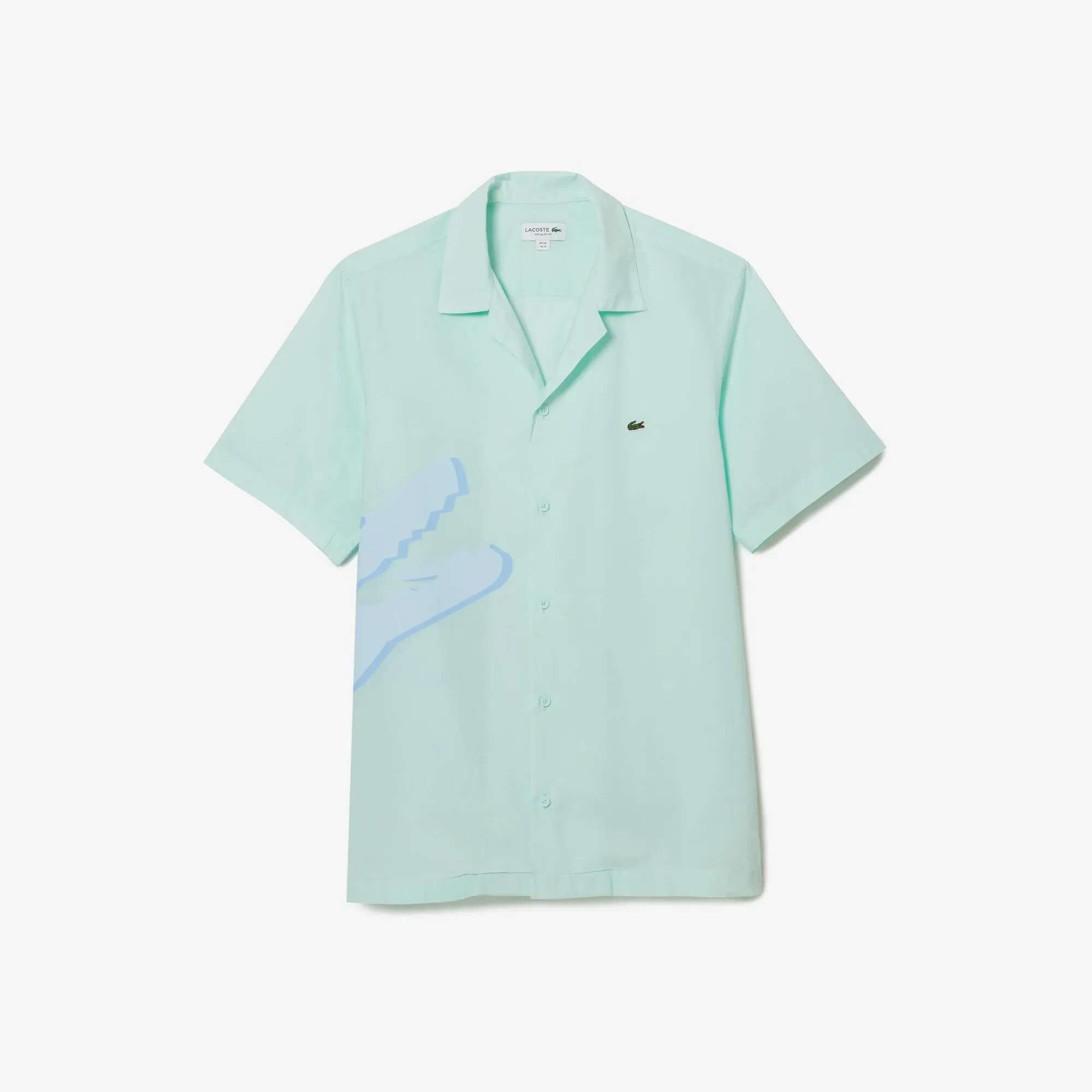 Lacoste Camisa para hombre en gasa de algodón con diseño de cocodrilo. 2