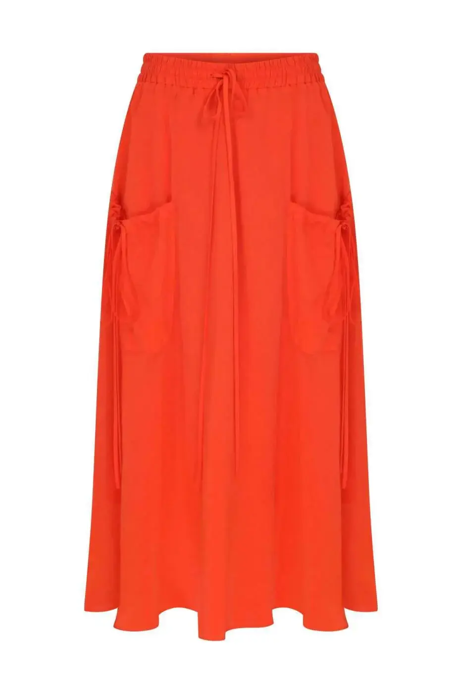 Roman Sporty Vibe Orange Midi Skirt - 4 / Orange. 1