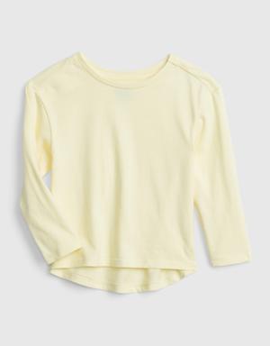 Gap Toddler 100% Organic Cotton Mix and Match Print Tunic Top yellow