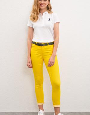 Kadın Sarı Chino Pantolon