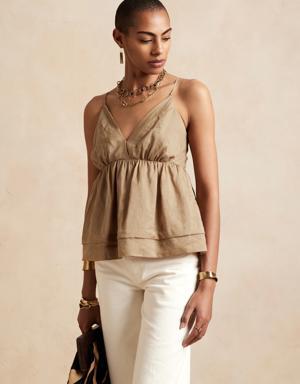 Petite Ramie Empire Camisole beige