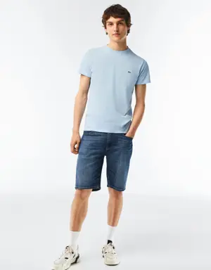 Men's Slim Fit Stretch Cotton Denim Bermuda Shorts