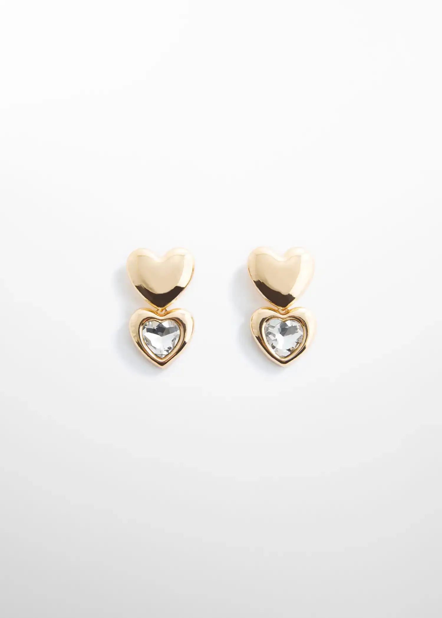 Mango Crystal heart earrings. 1