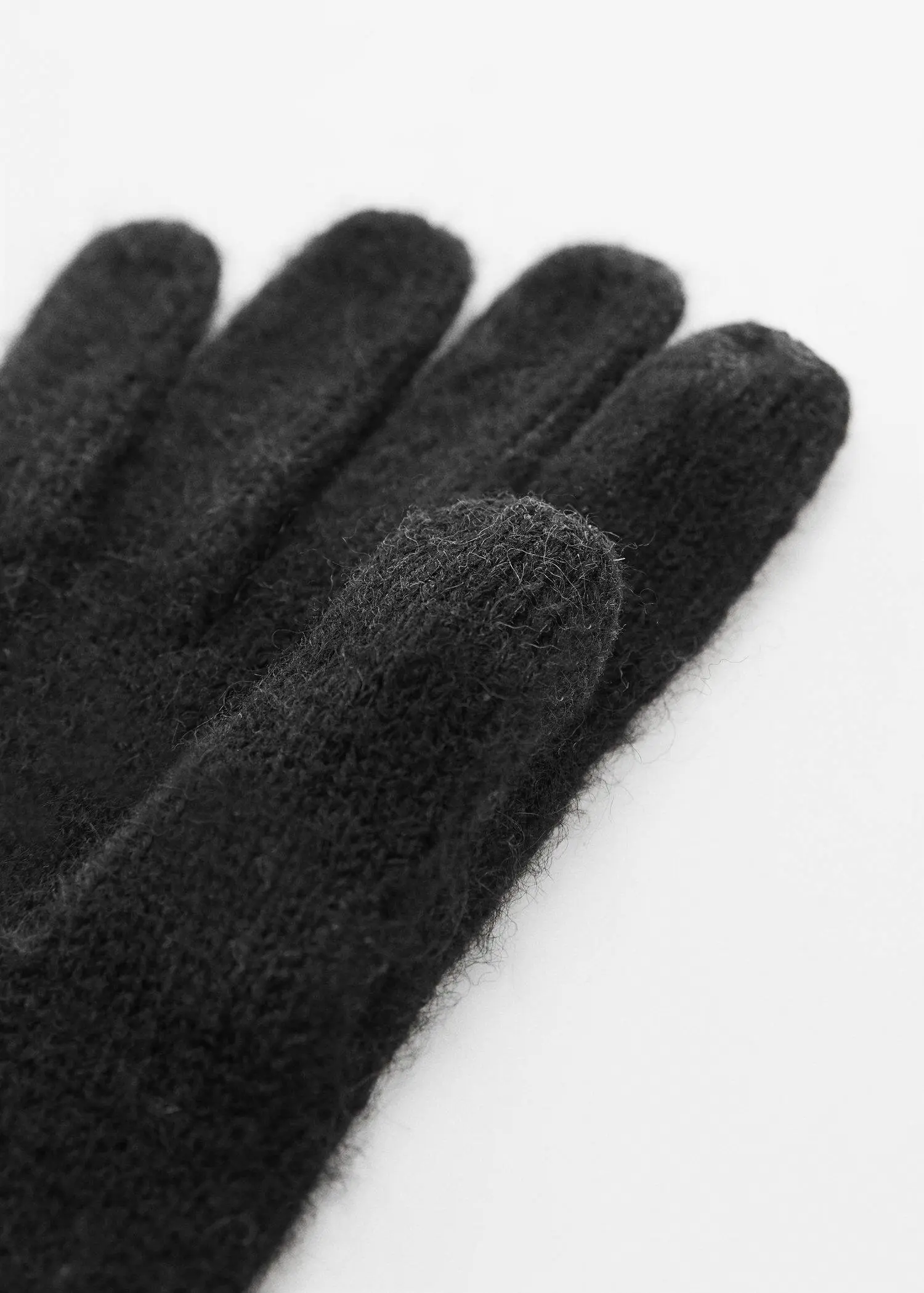 Mango Ribbed knit gloves. 3