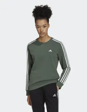 Essentials 3-Stripes Fleece Sweatshirt