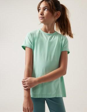 Athleta Girl Power Up Tee green