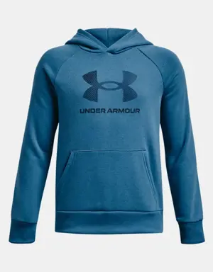 Boys' UA Rival Fleece Big Logo Print Fill Hoodie