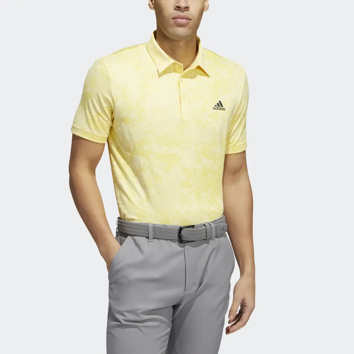 Adidas Jacquard Golf Polo Shirt. 1