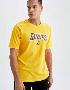 Fit NBA Los Angeles Lakers Boxy Fit Tişört