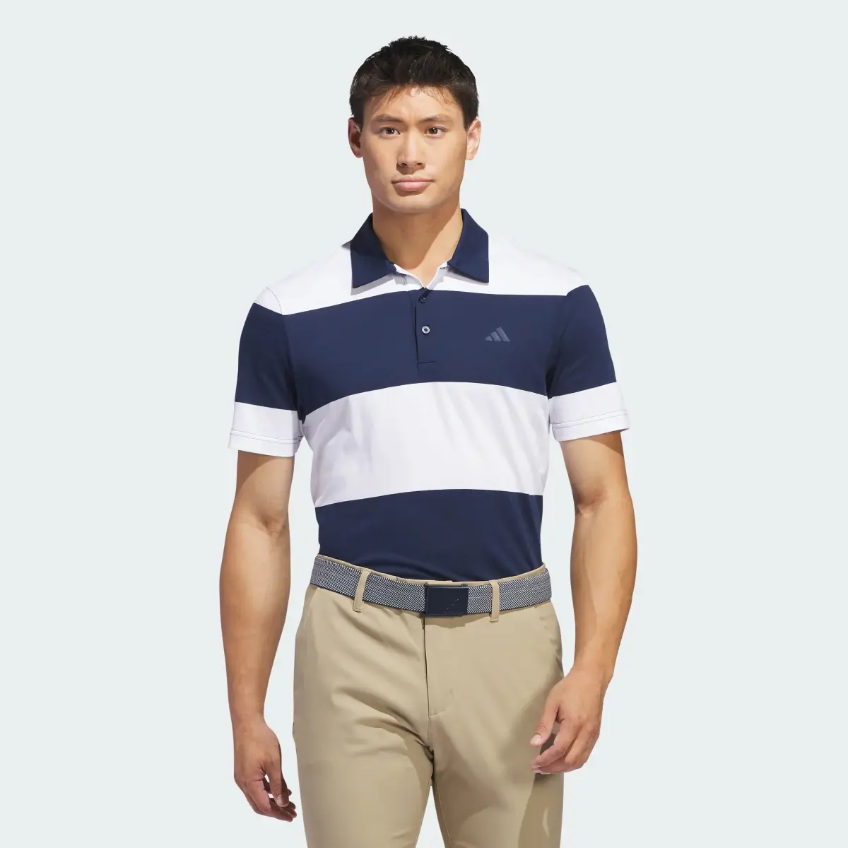 Adidas Colorblock Rugby Stripe Polo Shirt. 2