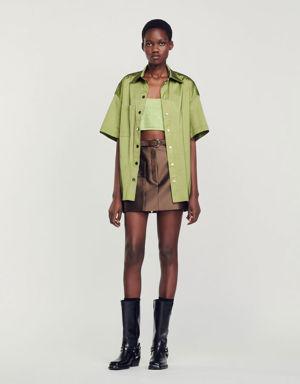 Oversize satin shirt Select a size and Login to add to Wish list