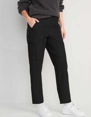 High-Waisted All-Seasons StretchTech Slouchy Taper Cargo Pants for Women black