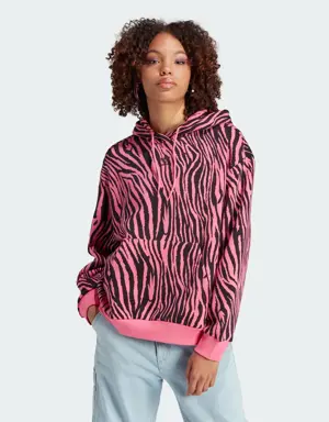 Sudadera con Gorro Essentials Zebra Animal Print