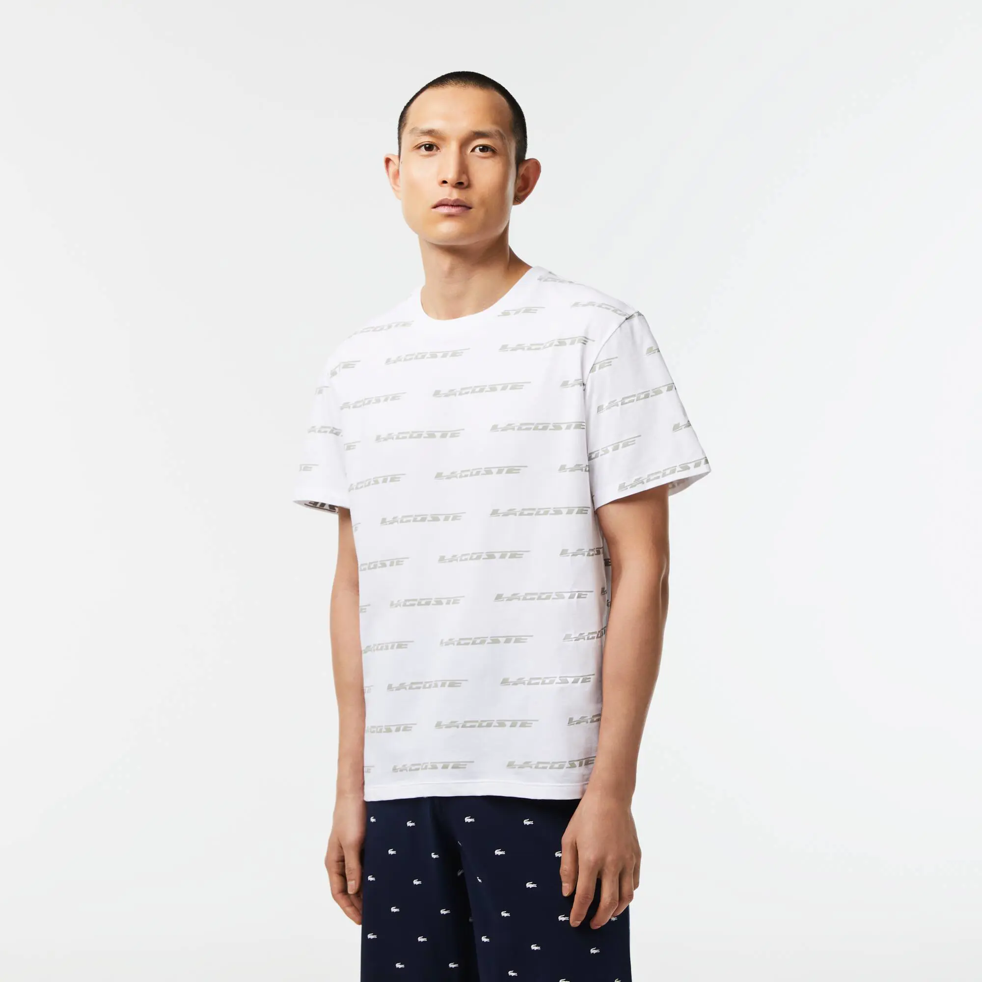 Lacoste T-shirt com estampado de logótipo de jersey de algodão Lacoste para homem. 1