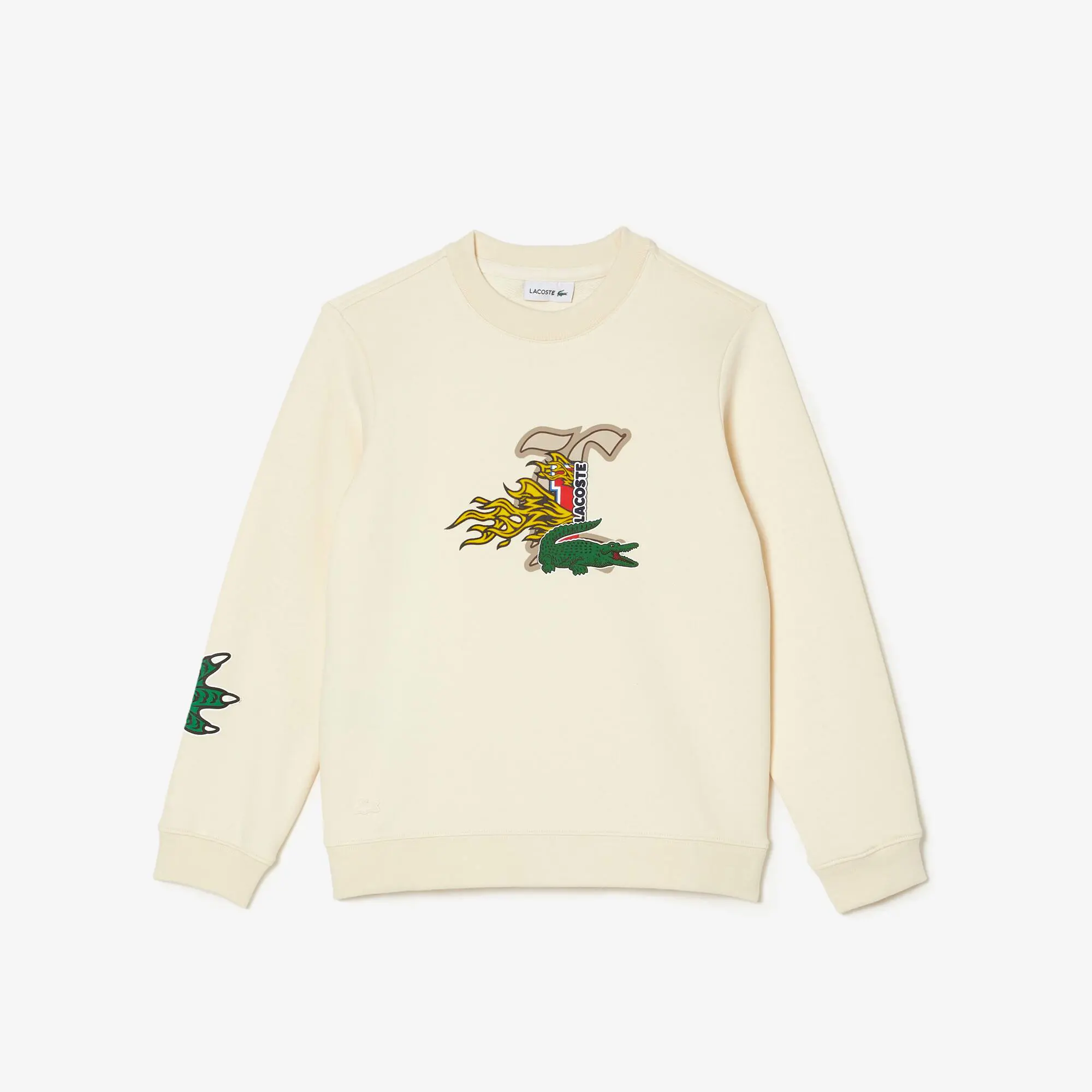 Lacoste Kids' Comic Print Organic Cotton Sweatshirt. 1