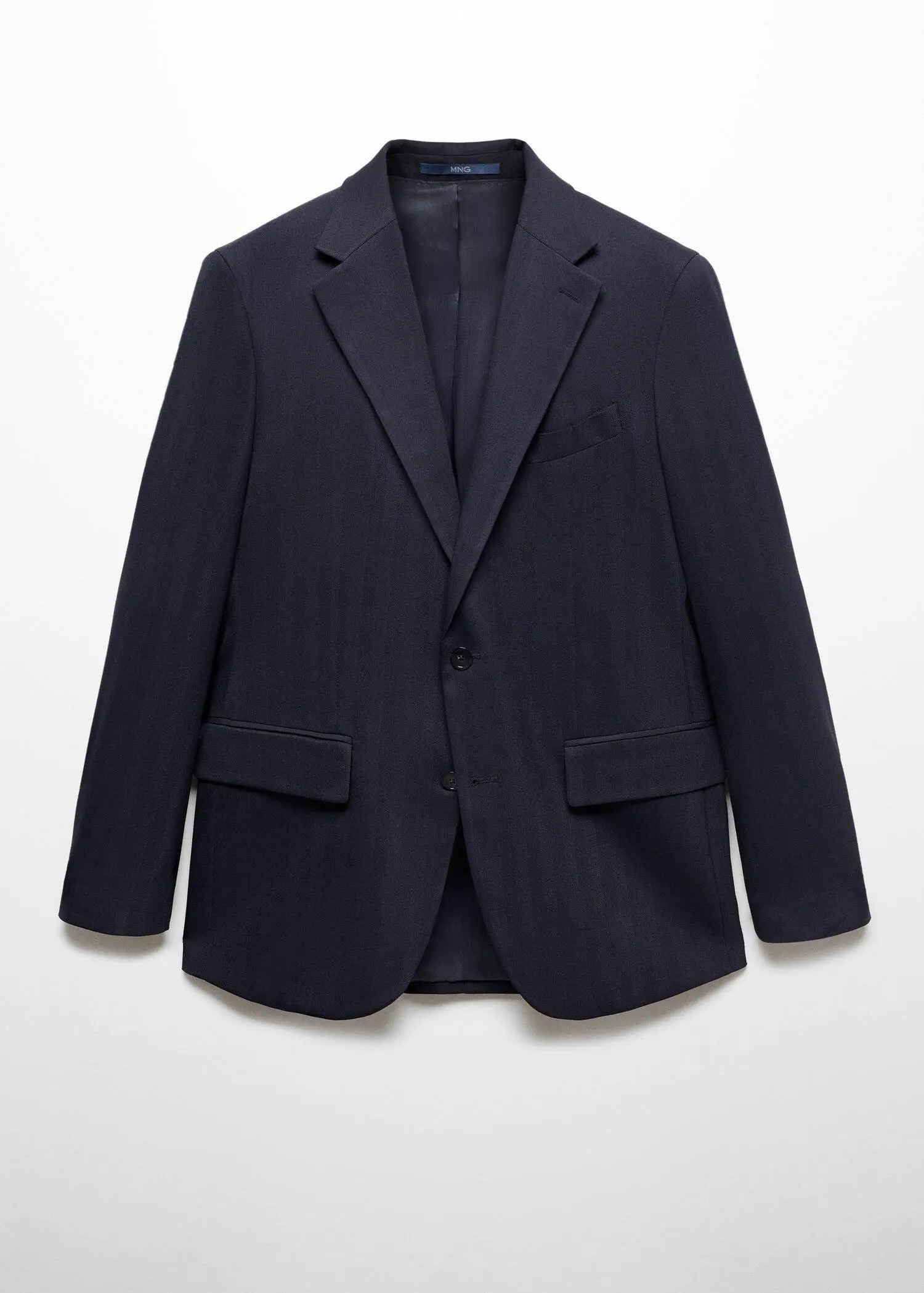Mango Slim fit cold wool herringbone suit jacket. 1